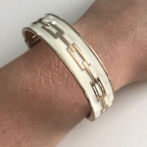 White & gold bangle